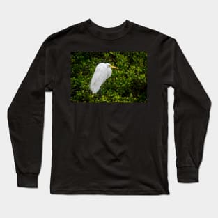 Great Egret In The Mangrove Tree Long Sleeve T-Shirt